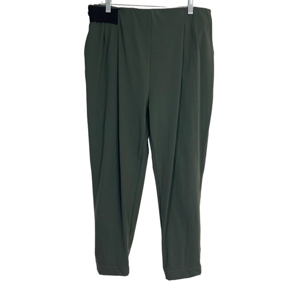 ADAY Women's Turn It Up Pants Tapered High Rise Trousers Green Women’s Size XL - Picture 1 of 4